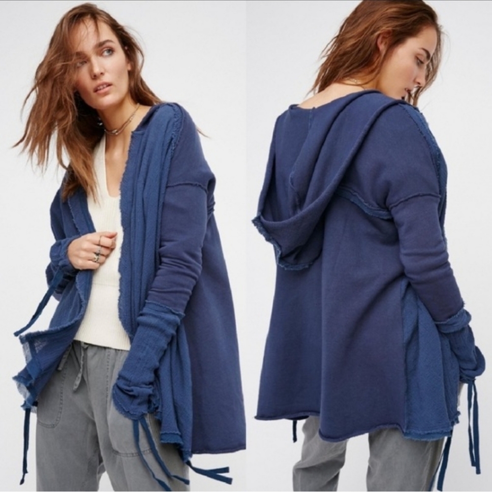 Free People Navy Hooded Tunic